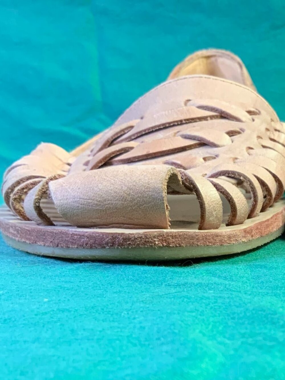 Almond Colored NISOLO Huarache Sandal Size 9 - Picture 8 of 12